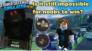 Can you beat the new 'Easy Mode' as a noob? TDS ROBLOX |