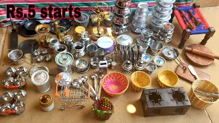 Miniature kitchen set review tamil | mini cooking tamil | kid's mini kitchen | DIY ASMR real cooking