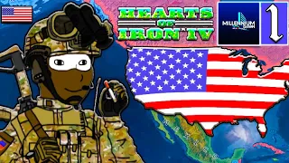 RISE OF THE UNITED STATES! Hearts of Iron 4: Millennium Dawn Modern Day Mod: United States #1