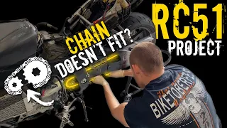 Project Bike - RC51 - Part 3 - Installing Chain & Sprockets