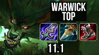 WARWICK vs YASUO (TOP) | 1500+ games, 1.9M mastery, 10/3/8, Godlike | BR Diamond | v11.1