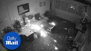 Laptop explodes and spreads fire across office in Letchworth