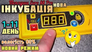 1-11 день✅Вологість 80%😱Хто зіпсував яйця⁉️Півень чи інкубатор⁉️Інкубація в Теплуша Euro 88Pro