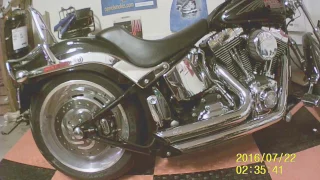 Softail lowered, no shock removal