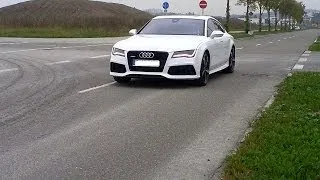 Audi RS7 Sportback Acceleration, Start up and Exhaust Sound & Drift