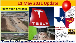 Tesla Gigafactory Texas 11 May 2021 Cyber Truck & Model Y Factory Construction Update (07:30AM)