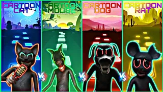 Cartoon Cat vs Cartoon Dog vs Cartoon Rat vs Cartoon Mouse Song - Tiles Hop EDM Rush