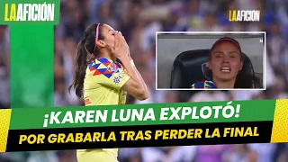 Karen Luna se molesta con camarógrafo por grabarla tras perder en final de Liga MX Femenil