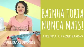 Como fazer bainha fácil? Aprenda a costurar barra de tecido reta! Bainha torta nunca mais! 😉