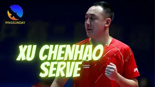 Fault table tennis serve (head trick of Xu Chenhao)