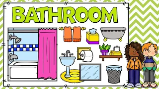 VOCABULARIO DE BAÑO EN INGLÉS - COSAS DE BAÑO EN INGLÉS | BATHROOM | PARTES DE LA CASA EN INGLÉS