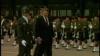 The Reagan's Arrival at Tempelhof Airport in Berlin on June 12, 1987