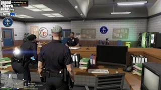 GTA V - LSPDFR 0.4.9🚔 - LSPD/LAPD - Mission Row Downtown Night Patrol - Stolen Police Vehicle - 4K