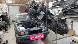 Swap m57 в BMW е34 часть 3 (установка)