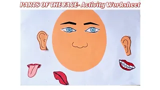 Parts of the face/DIY worksheet| Activity worksheets for nursery, Kindergarten, preschool
