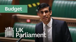 Budget statement: Rishi Sunak MP, Chancellor of the Exchequer – 27 October 2021