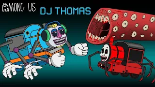 Among Us &DJ THOMAS vs  CHOO CHOO CHARLES&Train.EXE - 어몽 어스 vs 좀비애니메이션