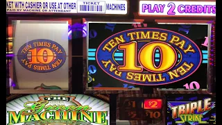 Casino slots! Ten Times Pay + Triple Strike + The Green Machine slot play! 10x Pay slot machine