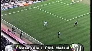 1998 March 17 Aston Villa England 2 Atletico Madrid Spain 1 UEFA Cup