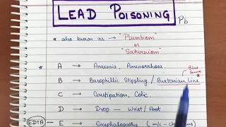 Lead poisoning Mnemonic Super Easy - Toxicology