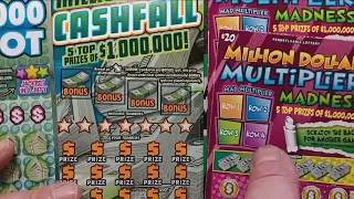 INSTANT CASHFALL MADNESS on the Pennsylvania Lottery scratch offs 🤞 Scratchcards ♦️