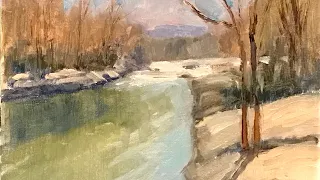 Oil Painting, landscape. Painting out of your comfort zone