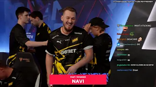 NAVI is so happy WINNING map 1 against G2