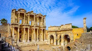 an ancient city with a colossal library