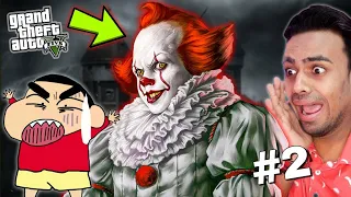 GTA 5 : PENNYWISE killed SHINCHAN in SEWER | GTA 5 PENNYWISE