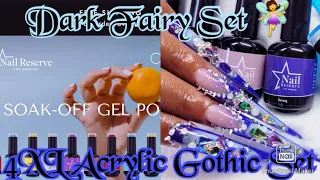 @nailreservela8605 | Dark Fairy Set| 4xl Acrylic Gothic Set| #acrylic #blingbling