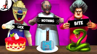 🔥 Lick, Bite or Nothing challenge Granny vs A4 🔥 Funny horror Animation Granny 🔥 Horror Cartoon