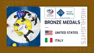 United States v Italy - Bronze Medal Highlights - LGT World Men's Curling Championship 2022