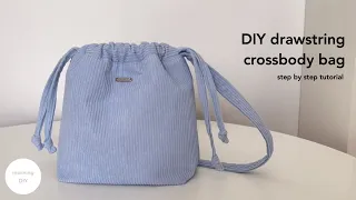 DIY drawstring bag | How to make crossbody bag