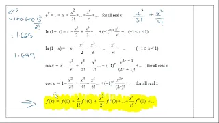 Maclaurin and Taylor Series Part 2 (for my CAPE Pure Math Unit 2 students)