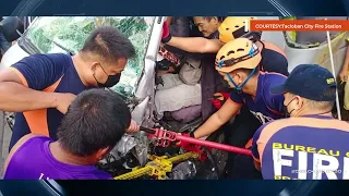 ROAD ACCIDENT:  2 PAMPASAHERONG VAN, NAGBANGGAAN SA ALANGALANG, LEYTE