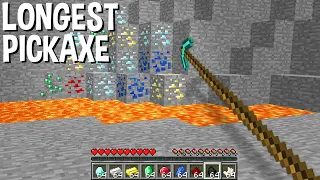 WHAT? this LONGEST PICKAXE in Minecraft ???