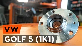 How to change rear wheel bearing / rear hub bearing on VW GOLF 5 (1K1) [TUTORIAL AUTODOC]