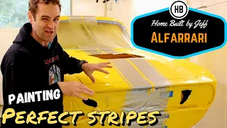 Painting perfect stripes - Ferrari engined Alfa 105 Alfarrari build part 147