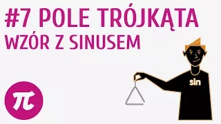 Pole trójkąta - wzór z sinusem #7 [ Trygonometria ]