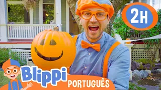 Blippi Decora a Casa para o Halloween! | 1 HORA DO BLIPPI BRASIL! | Halloween para Crianças