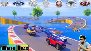 GTA 5 Indian Suv and Sadan Cars Water Off-Road Drag Race GTA 5