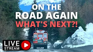 🔴 LIVE: We are ON THE ROAD again!  What's next?! 🚌 Skoolie Travel Vlog