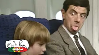 Mr Bean em um avião! | Clipes engraçados do Sr. Bean | Mr Bean Portugal