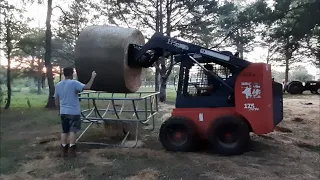 Hay Round Bale Feeders, Cradle vs Ground Feeder