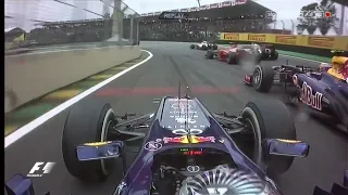 Sebastian Vettel onboard start Brazilian GP 2012