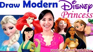 Art Challenges! Fun Art Video - Draw Disney Princess as MODERN GIRLS! | Mei Yu Reimagine Challenge