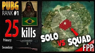 PUBG Rank 1 - sparkingg 25 kills [SA] Solo vs Squad - PLAYERUNKNOWN'S BATTLEGROUNDS