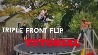 How to do a Triple Front Flip on Garden Trampoline