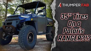 How to fit up to a 35 Inch Tire on your Polaris Ranger XP 1000 | Thumper Fab