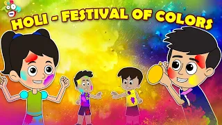 Holi - Festival of Colors | Holi Celebration 2022 | Animated Stories | English Cartoon | PunToon Kid